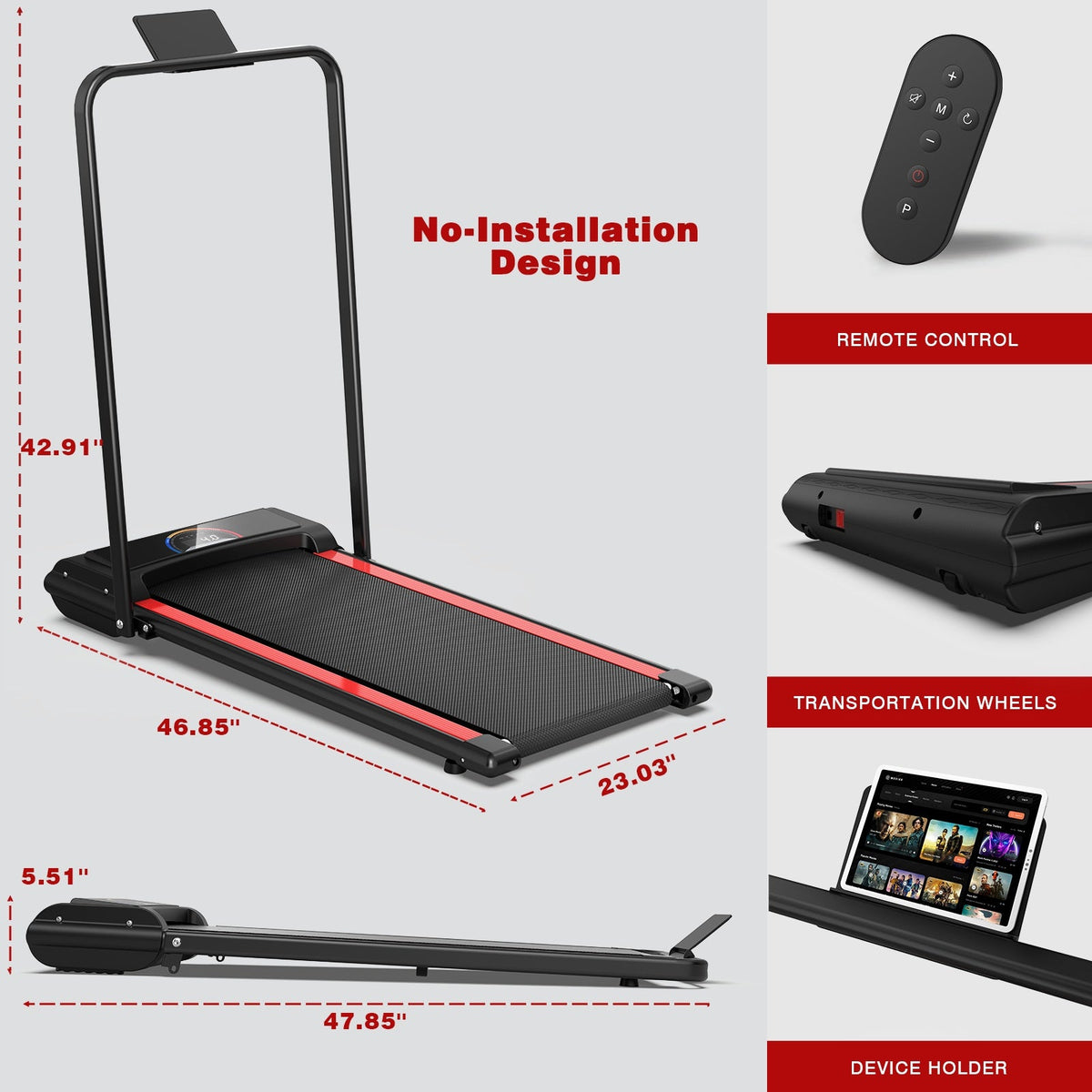 Folding Home Treadmill – Compact Walking & Running Machine