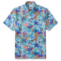 Hawaiian Shirt For Men Underwater Wonderland Button-down Shirt Short Sleeve 100% Cotton Shirt By Cigar