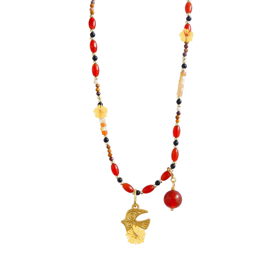 Handmade Bird Necklace New Chinese Style Ethnic Minimalist Jewelry