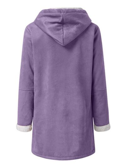 Women's Long Sleeve Hooded Toggle Jacket with Pockets