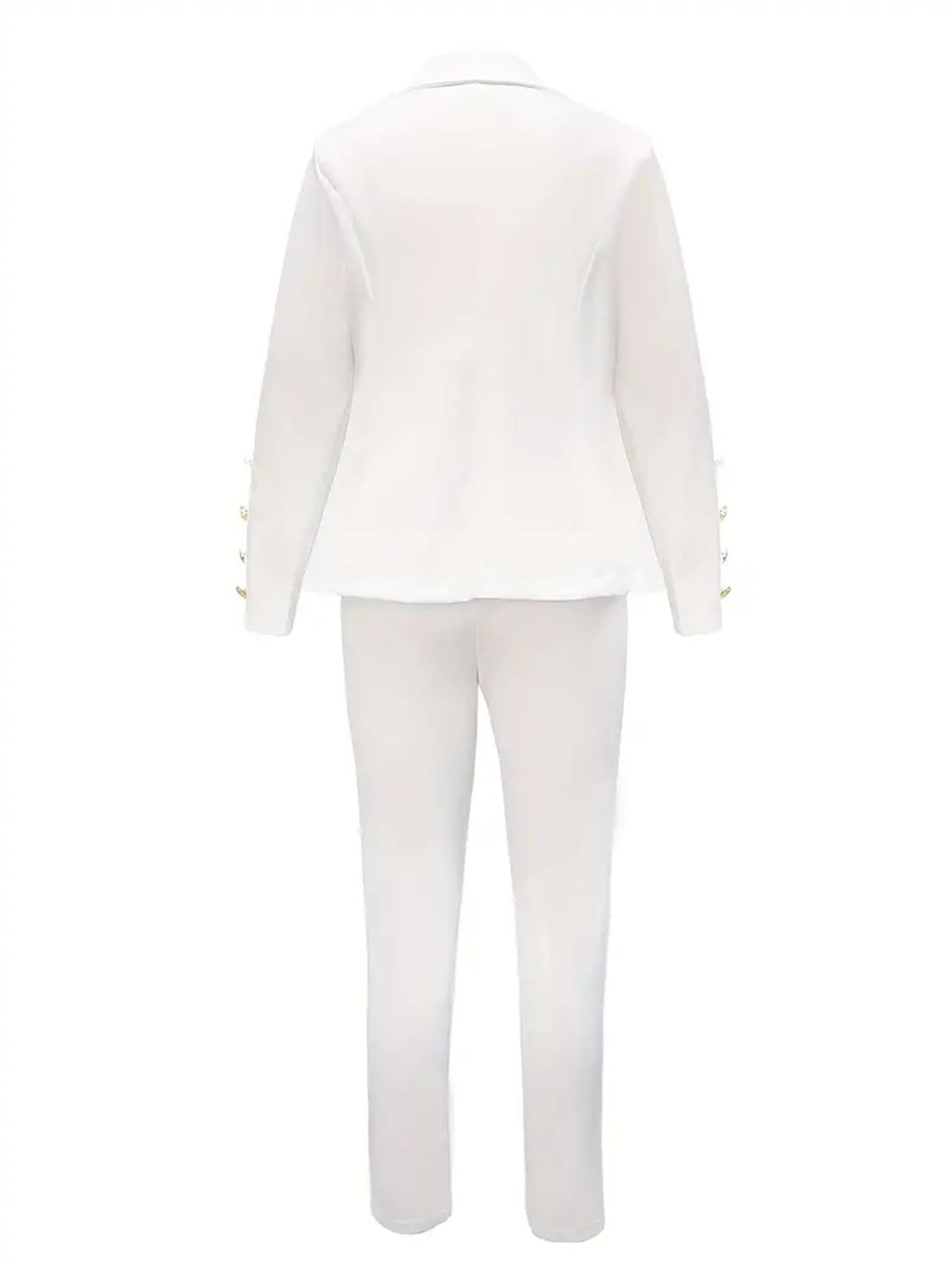 Women’s Double-Breasted Blazer and Slim Trousers Set - Image 2