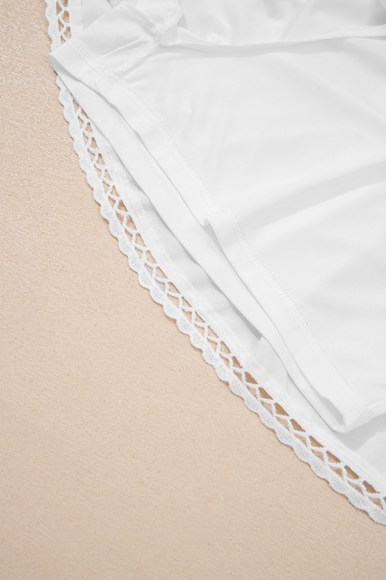 Navy Frilled Elastic Waist Lace Trim Boho Ruffled Shorts