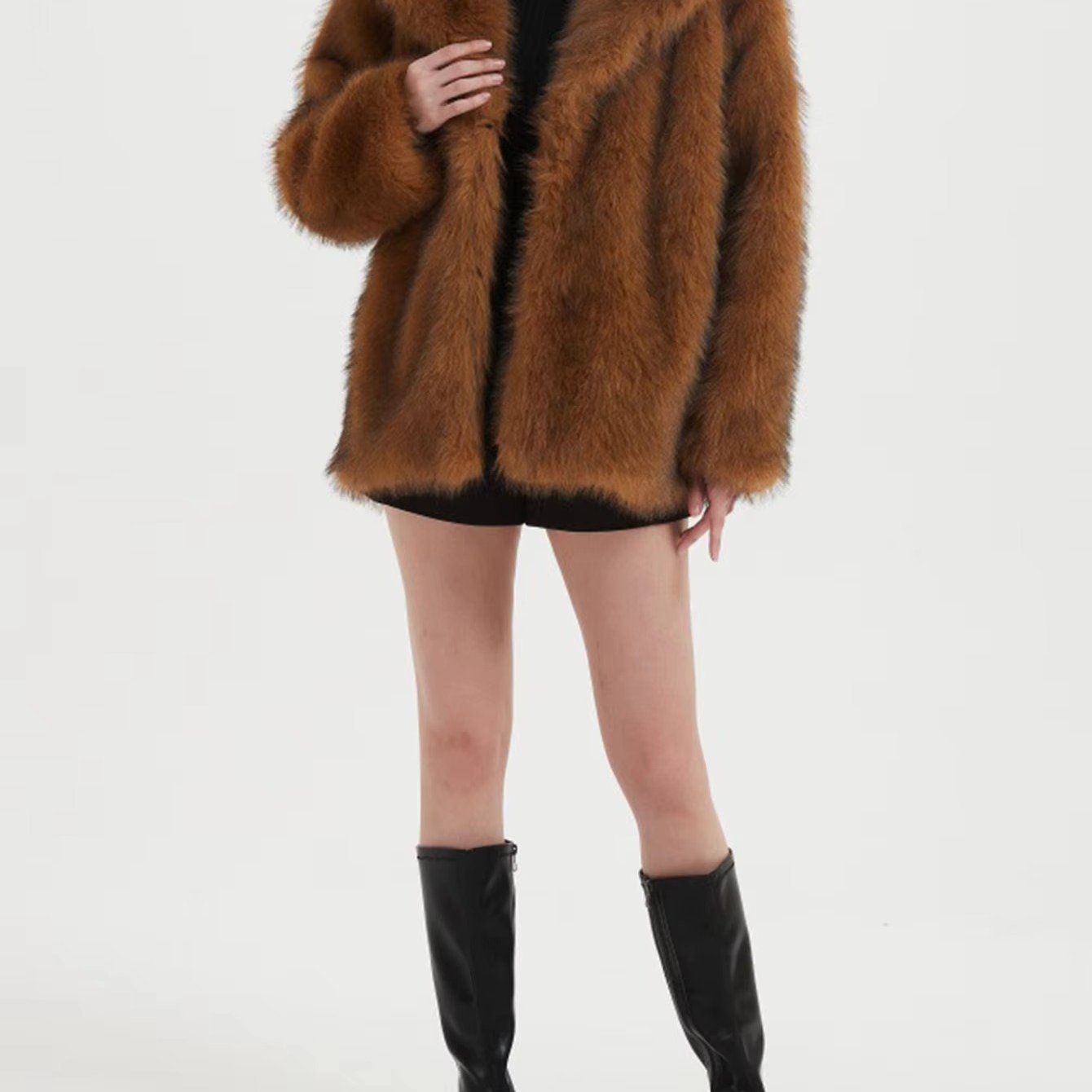 Elegant Sophisticated  Formal Wear V-neck Winter Coat