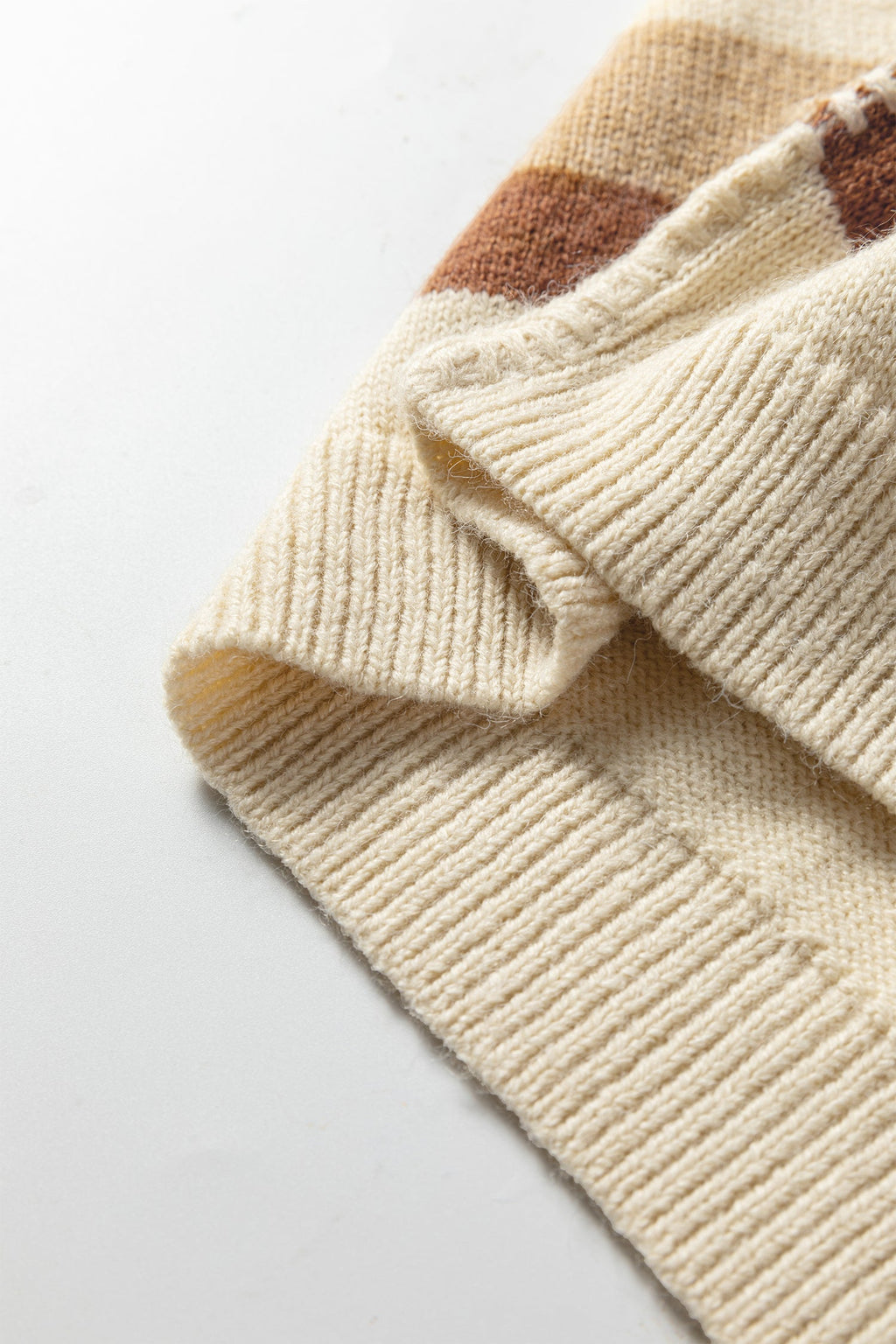Stripe Reverse Seam Drop Shoulder Baggy Sweater