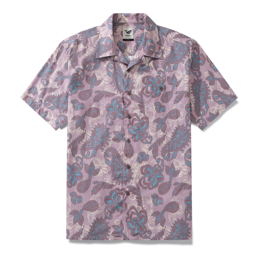 1920s vintage style Eastern Journey Hawaiian shirt in 100% cotton with camp collar.