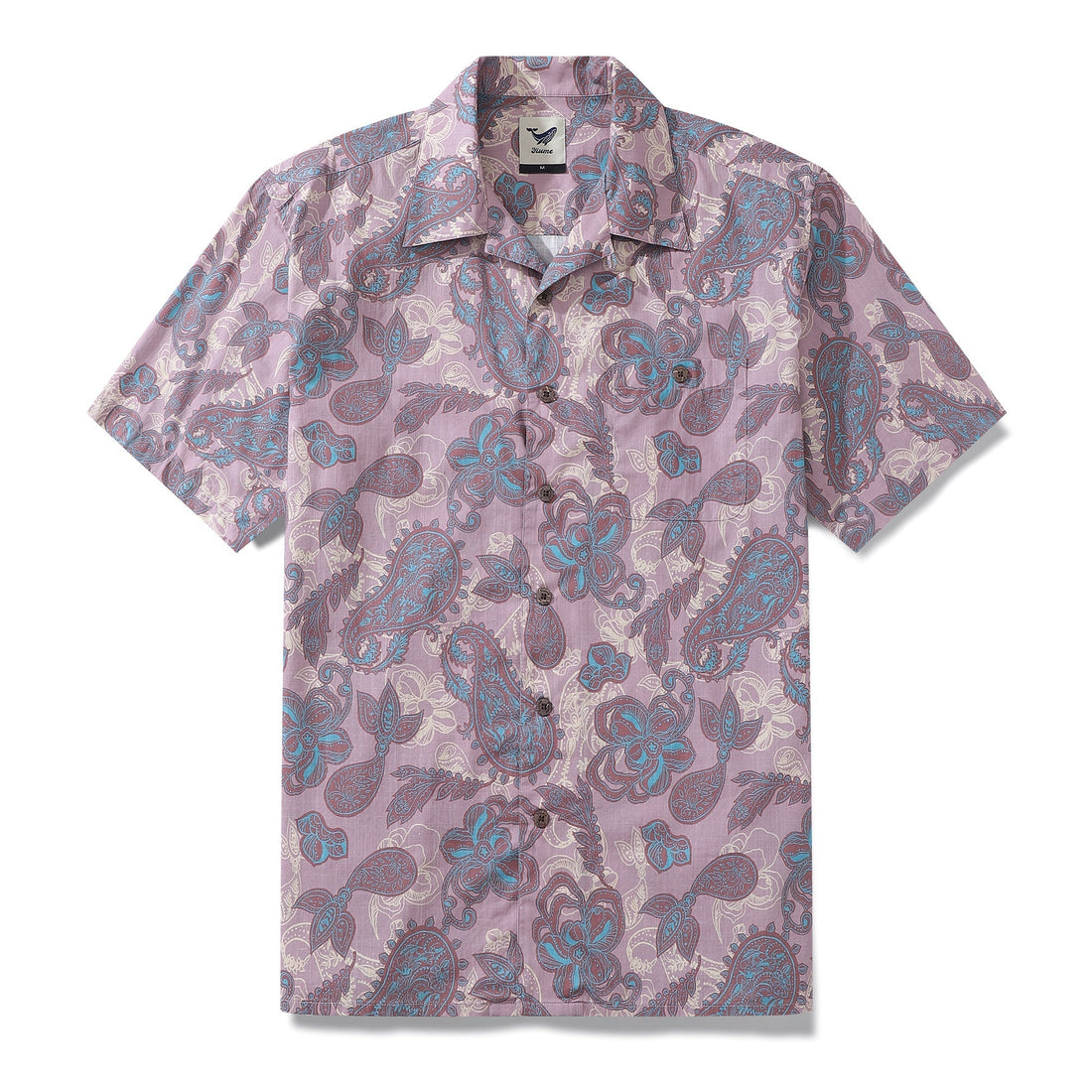 1920s vintage style Eastern Journey Hawaiian shirt in 100% cotton with camp collar.