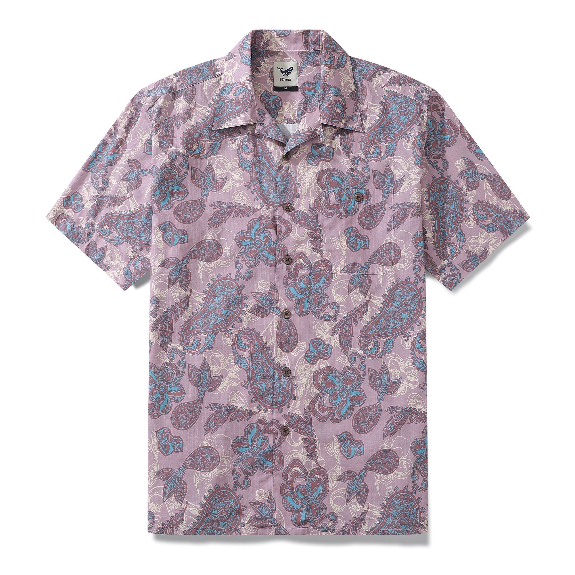 1920s vintage style Eastern Journey Hawaiian shirt in 100% cotton with camp collar.