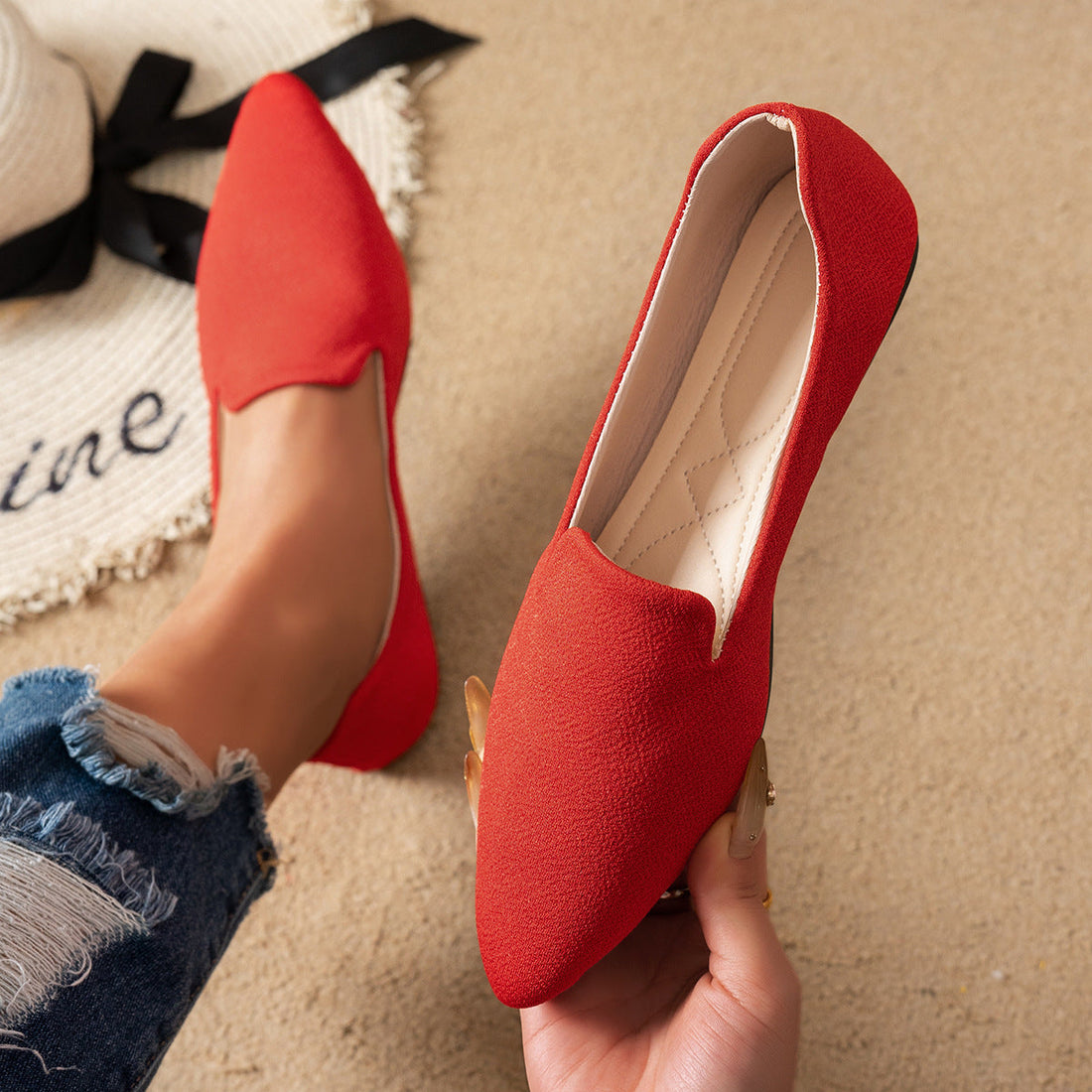 Women Pointed-Toe Thin Casual Flats Everyday Comfortable Shoes - Image 12