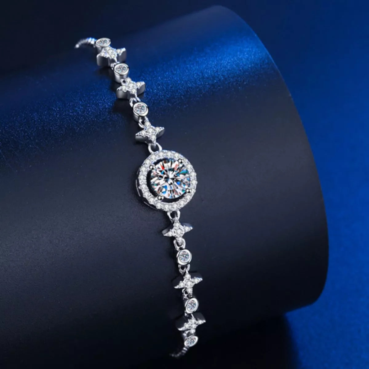 1 Carat Moissanite 925 Sterling Silver Bracelet