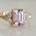 New Diamond Two Tone Square Princess Ring