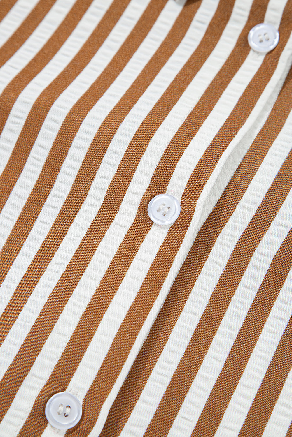 Yamileth Long Sleeve Striped Shirt Mini Dress with Ruffled Hem