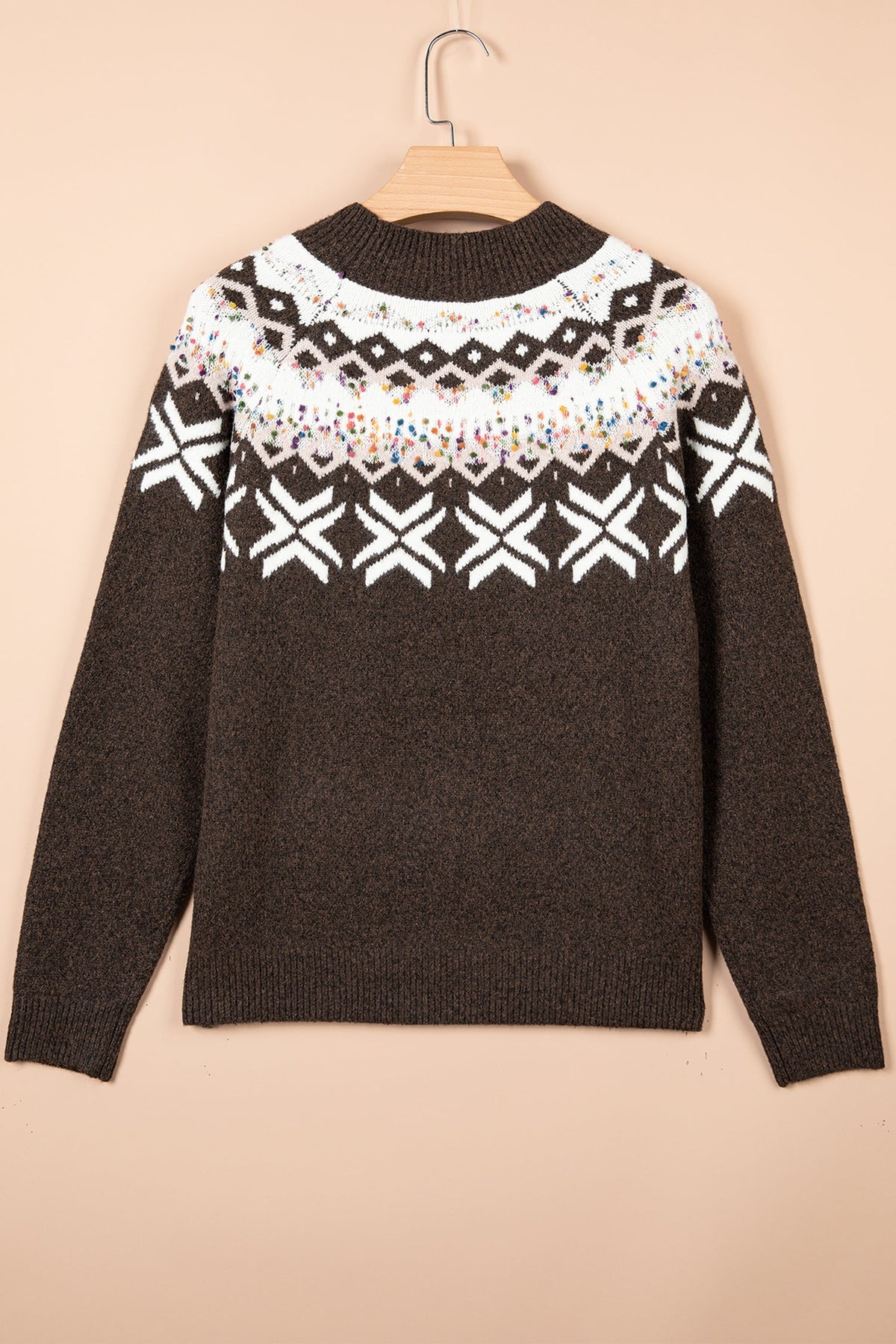 Christmas Geometric Fair Isle Raglan Sweater