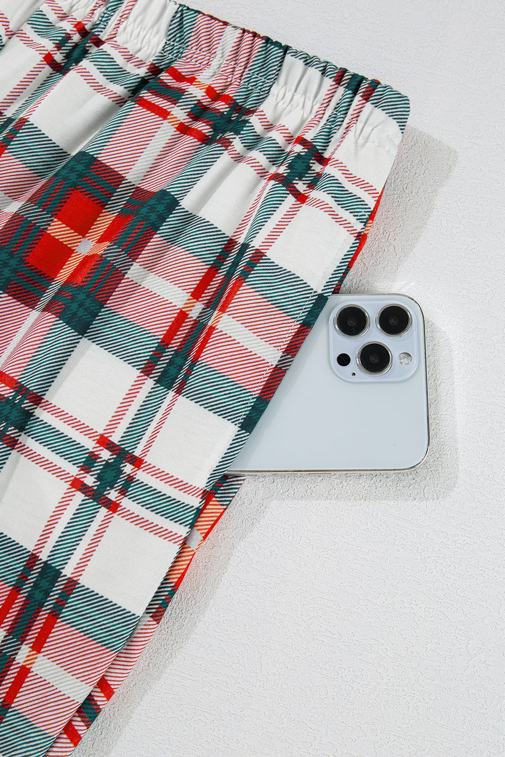 Womens Long Sleeve Plaid Pajama Set Festive Sleepwear - Image 6
