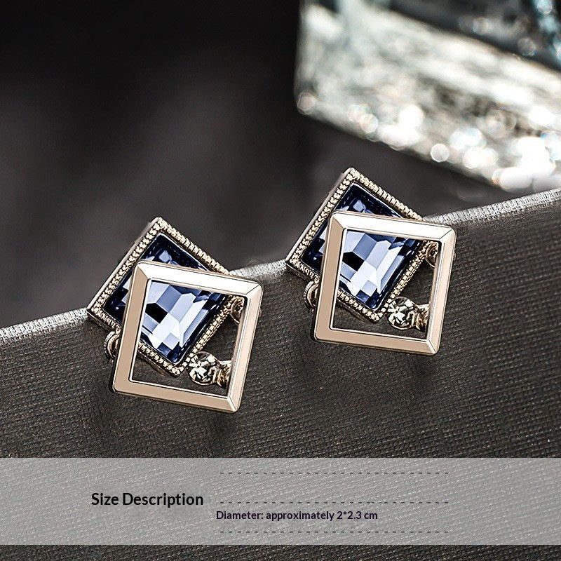 Quadrilateral Geometric Stud Earrings 8K Gold Plated Luxury