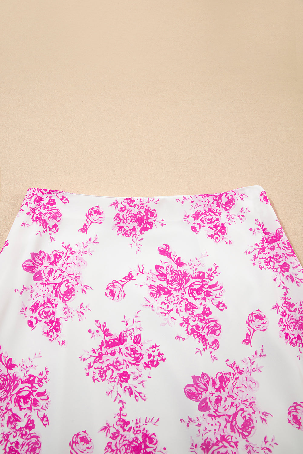 Black Boho Floral High Waist Ruffle Split Maxi Skirt