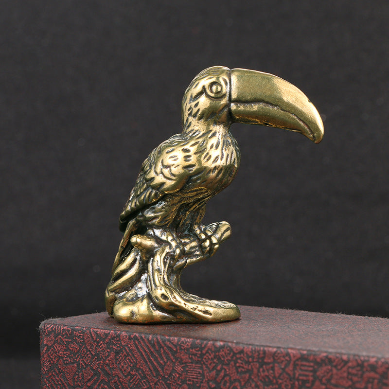 Antique Copper Solid Pure Copper Parrot Ornaments