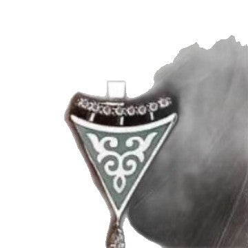 Kazakh-Inspired Waterdrop Inverted Triangle Stud Earrings