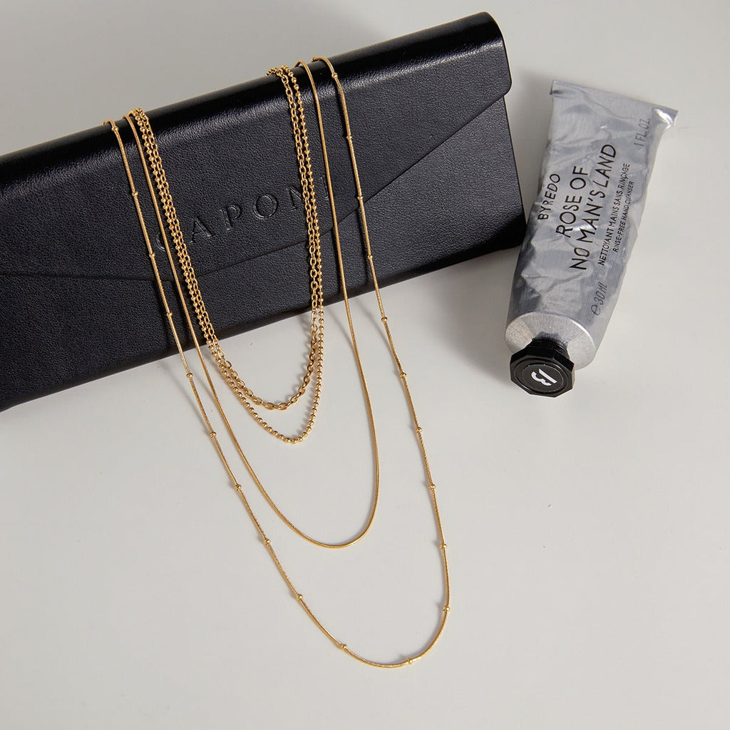 18K Gold Layered Titanium Steel Necklace