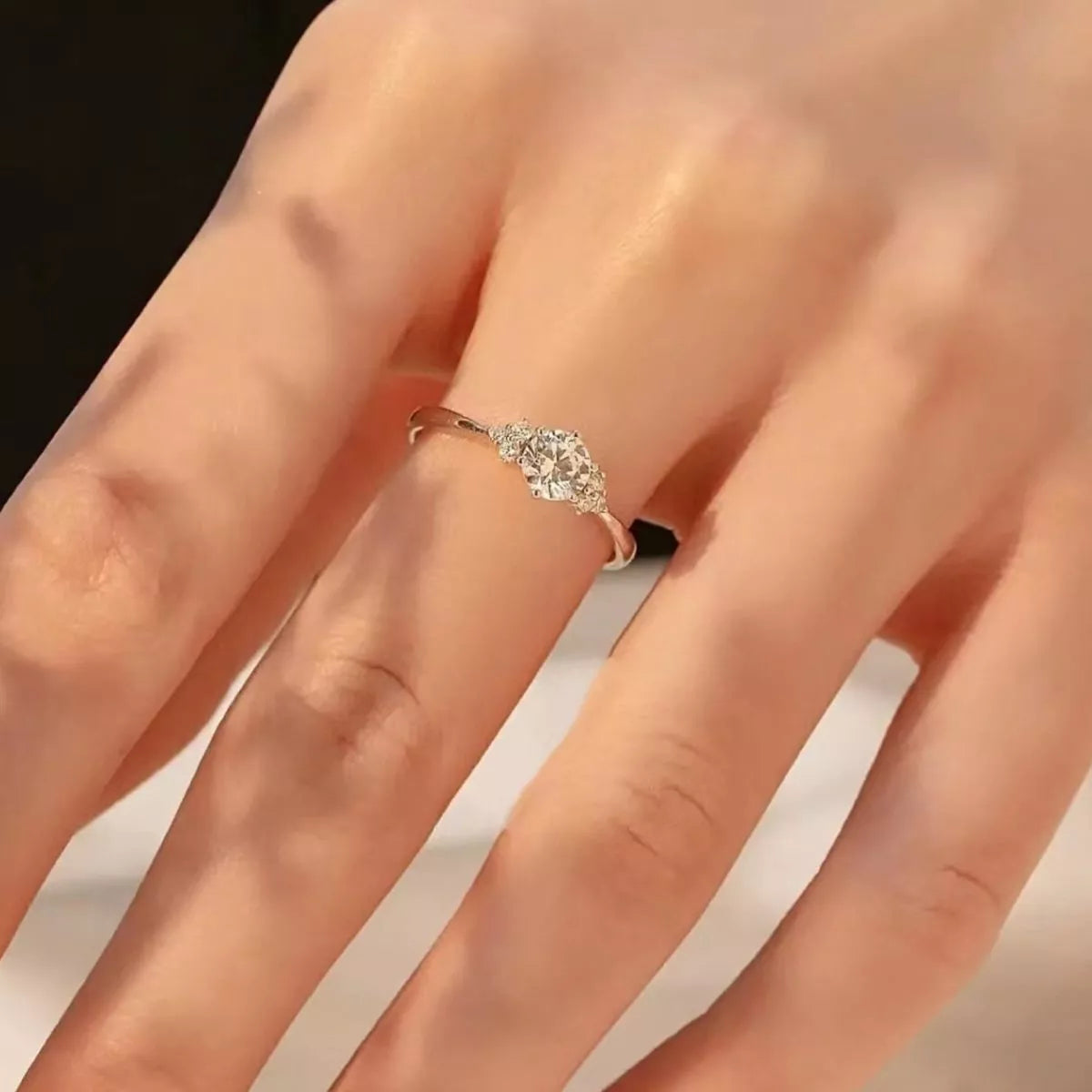 1 Carat Moissanite 925 Sterling Silver Ring