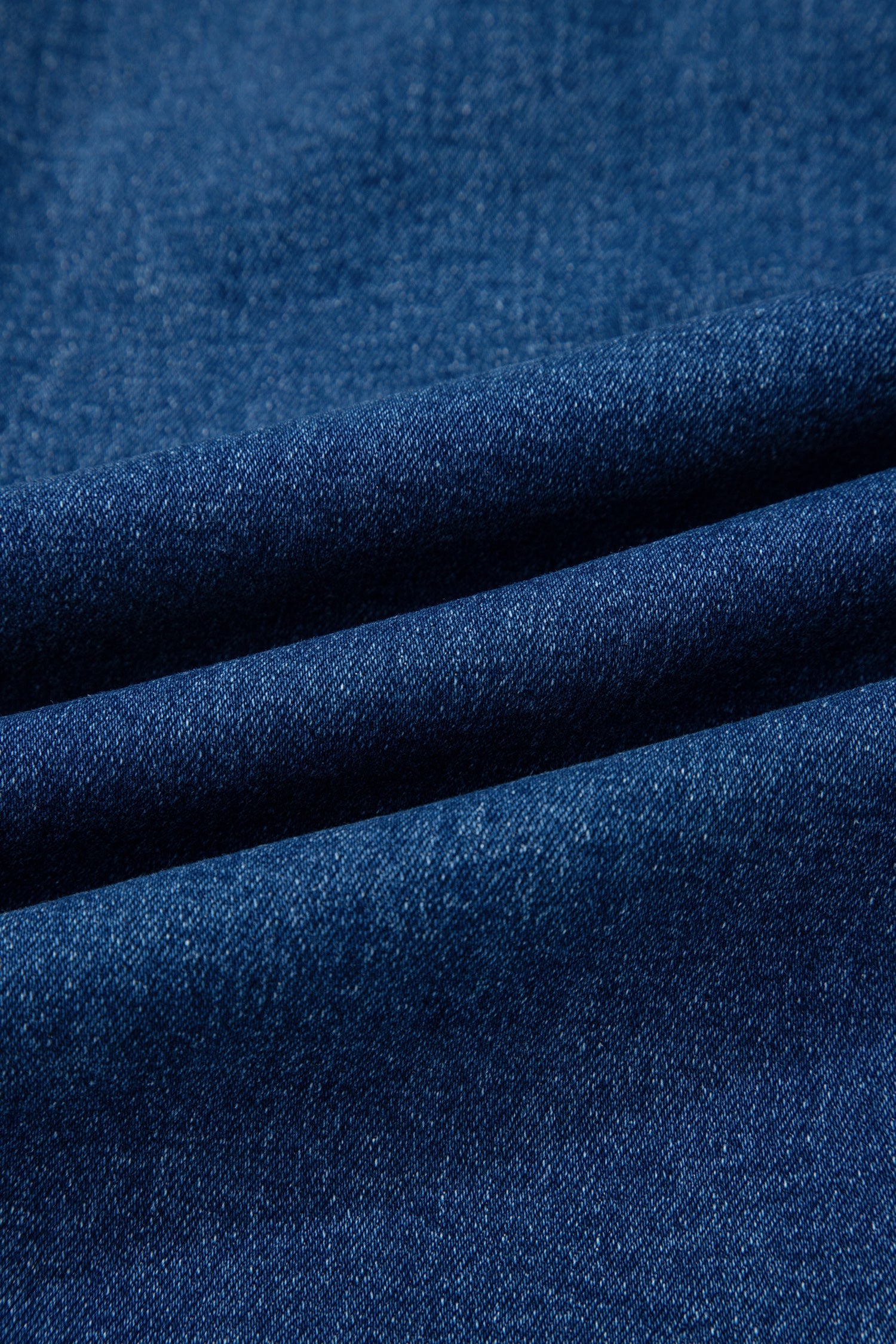 Yusra Mid-Rise Seam Detail Shift Jeans in Blue