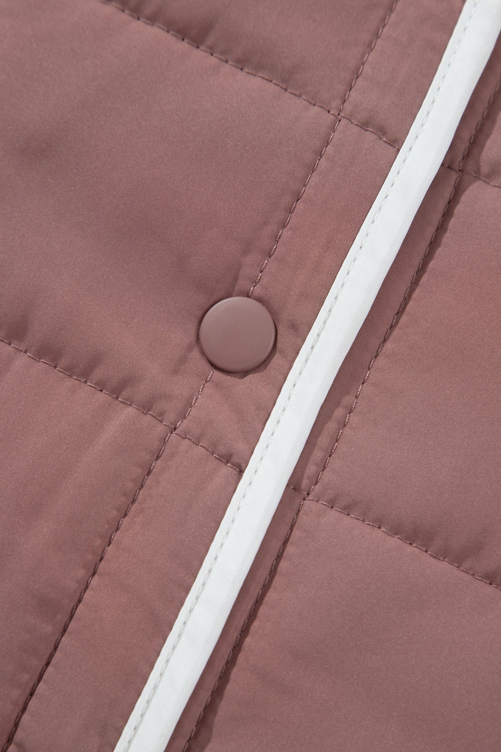 Contrast Trim Quilted Patch Pocket Buttoned Jacket