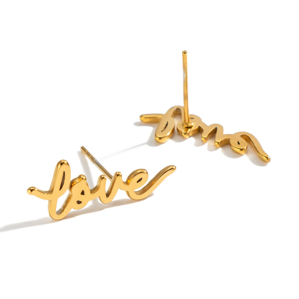 Stainless Steel 18K Gold-plated Vintage Earrings