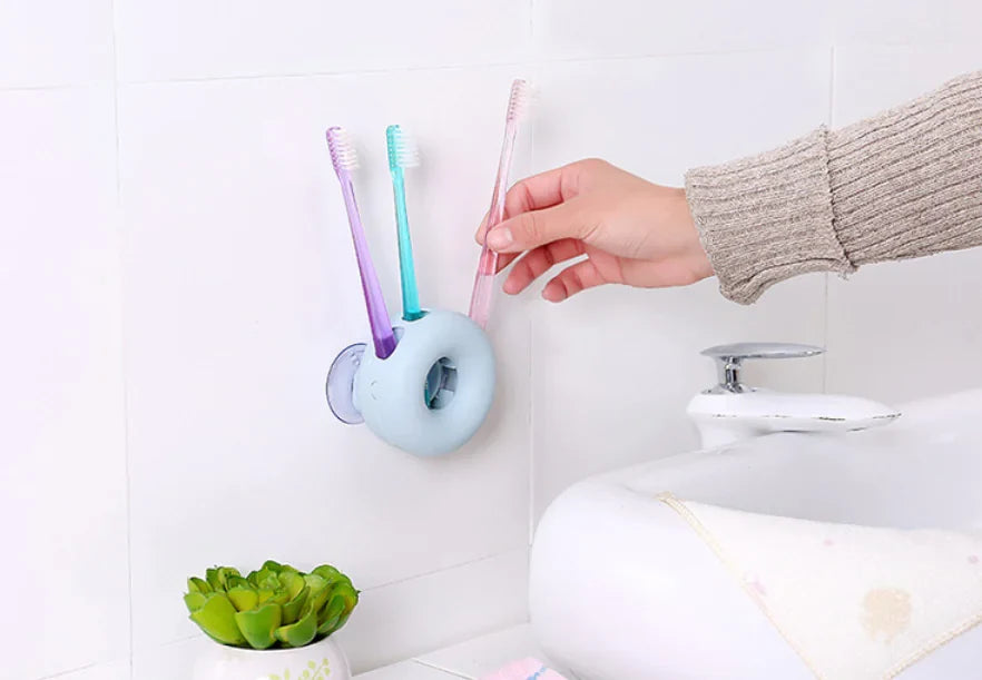 Wall-Mounted Toothbrush Holder for Bathroom