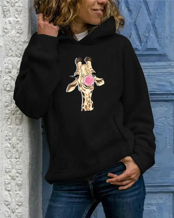 Women's Printed Round Neck Sweater - Soft Modal