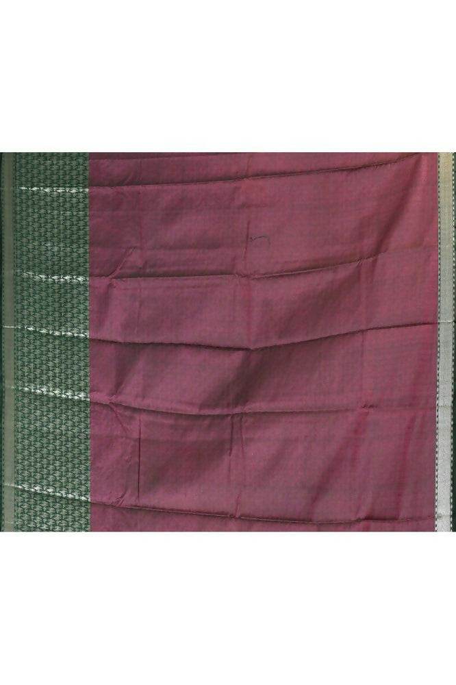 Black & Pink Kataan Ikkat Saree with Woven Details