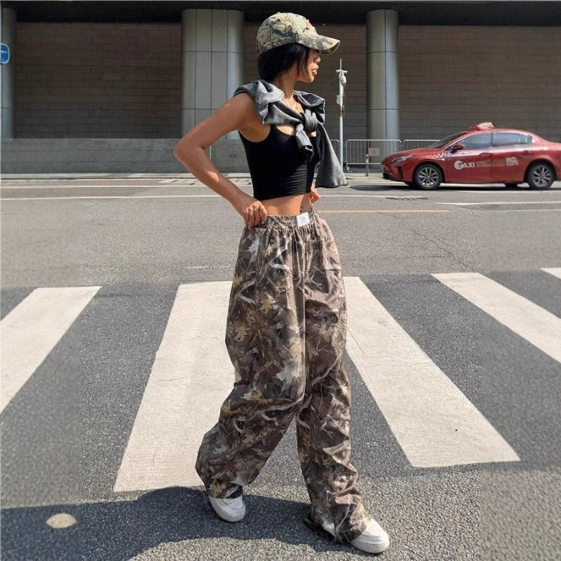 Women's Y2K Camouflage Cargo Pants High Waisted Relaxed Fit - Image 5