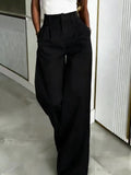 Women's High-Waisted Wide-Leg Trousers Comfortable Casual Pants