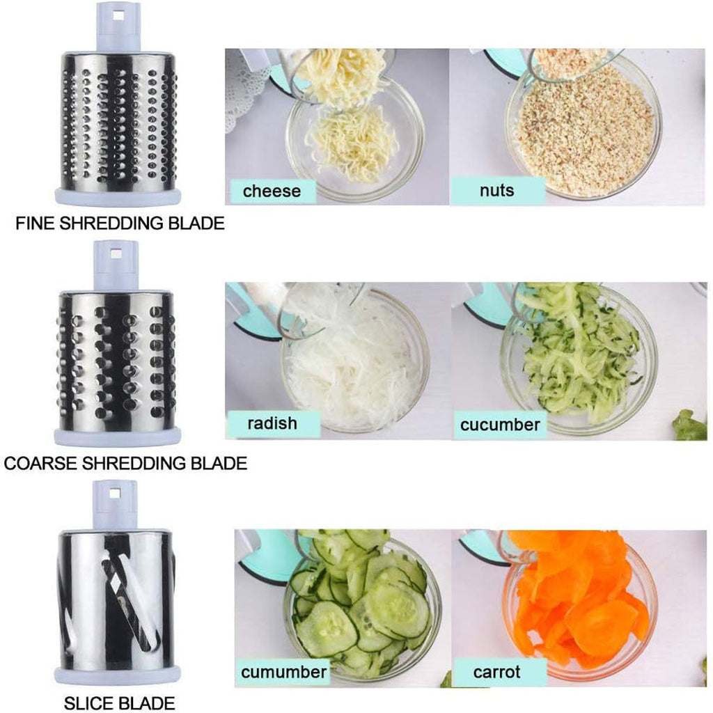 Multifunctional Round Mandoline Vegetable Slicer & Cheese Grater
