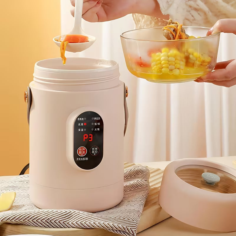 40.58 oz Multi-Functional Electric Steamer with Portable Leather Handle