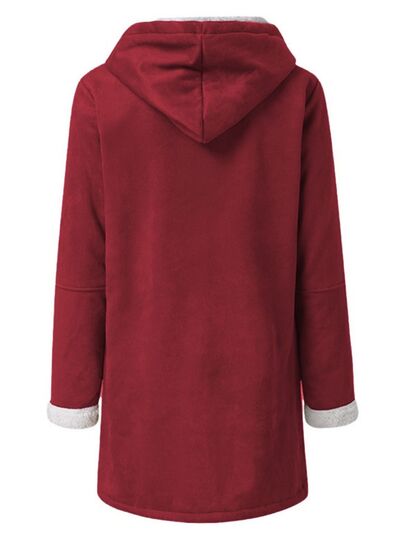 Women's Long Sleeve Hooded Toggle Jacket with Pockets