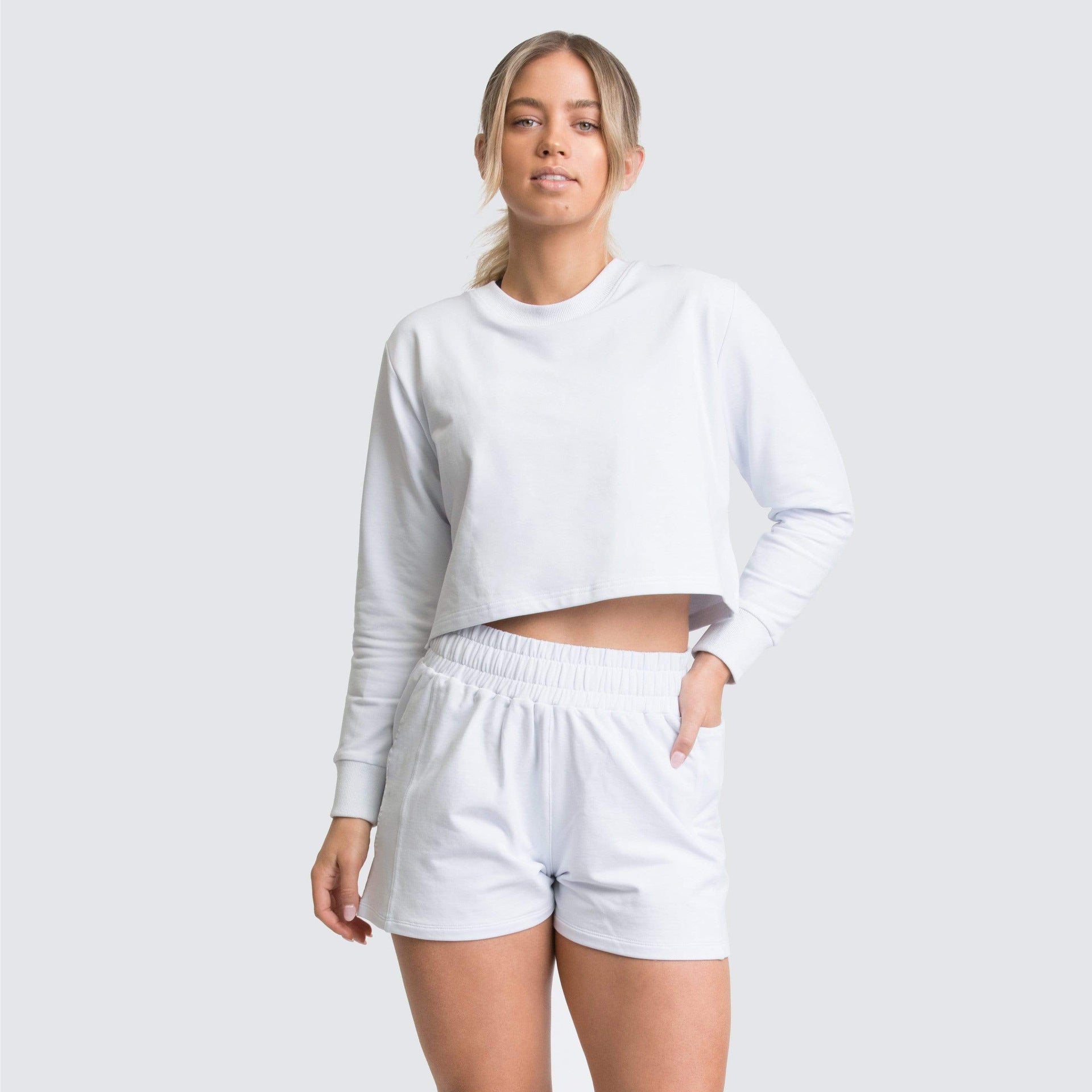 Custom Yoga Set with Loose Hoodie and Shorts (2 Pieces)