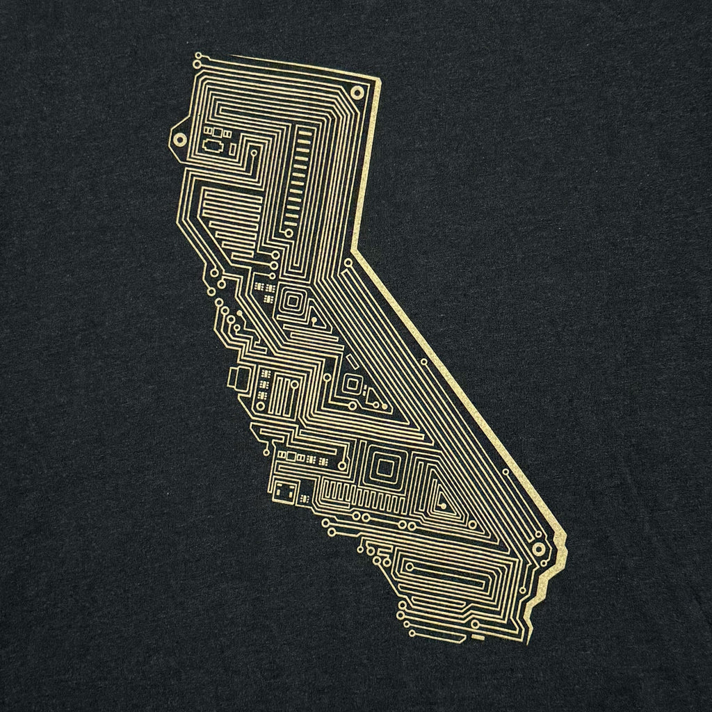 Women's Heather Black V-Neck Graphic Tee
