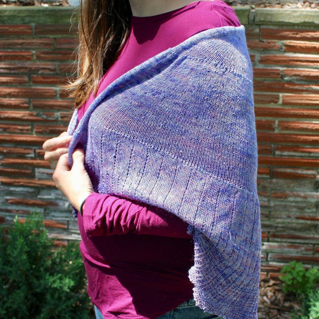 Calico Scallop Shawl Knitting Pattern - Lightweight Bohemian Knit