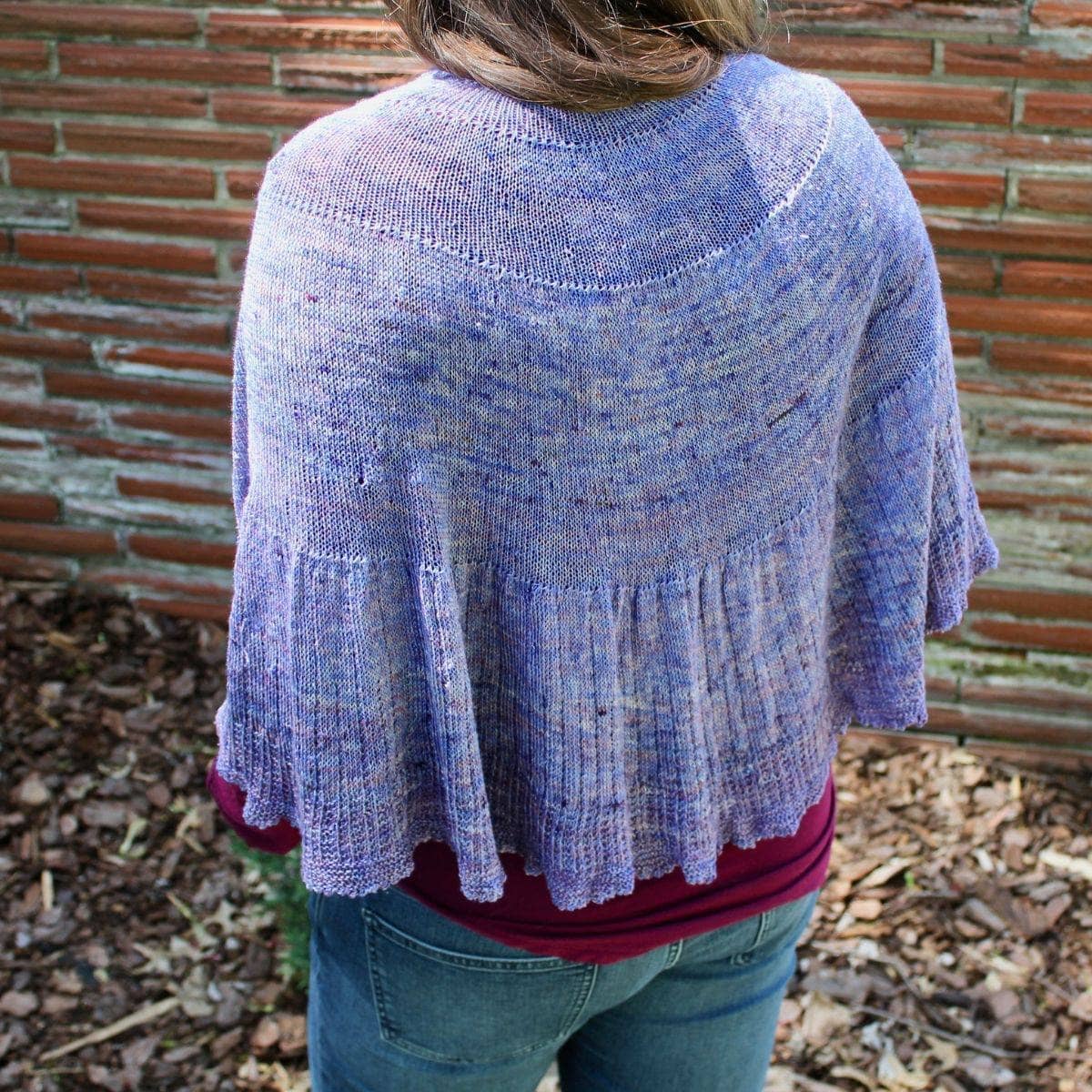 Calico Scallop Shawl Knitting Pattern - Lightweight Bohemian Knit