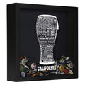California Beer Typography Shadow Box
