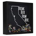California Drink Beer From Here Beer Cap Shadow Box