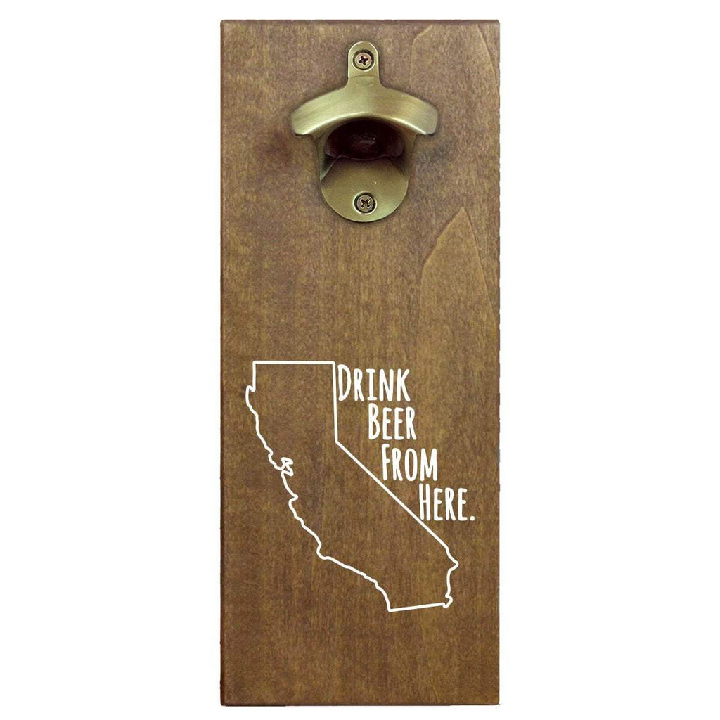 California Drink Beer From Here Cap Catching Magnetic Bottle Openers
