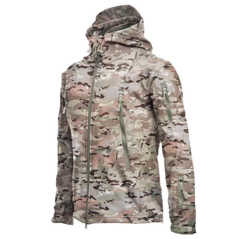 Men's Camouflage Green Waterproof Tactical Winter Jacket