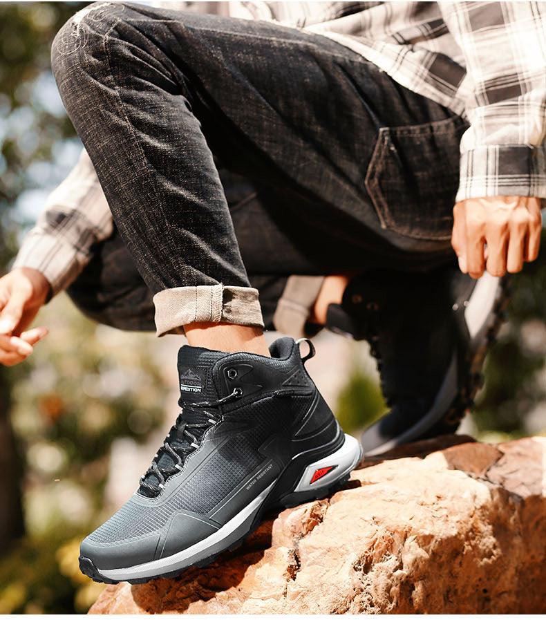 Men's Camouflage Waterproof Hiking Boots with Air Circulation