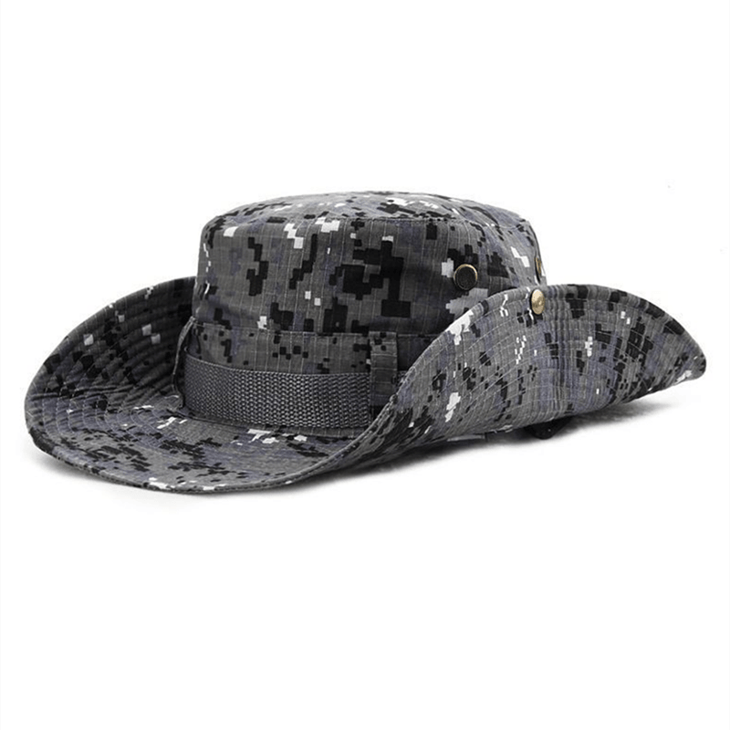 Unisex Camouflage Outdoor Bucket Hat Foldable Breathable Sun Cap