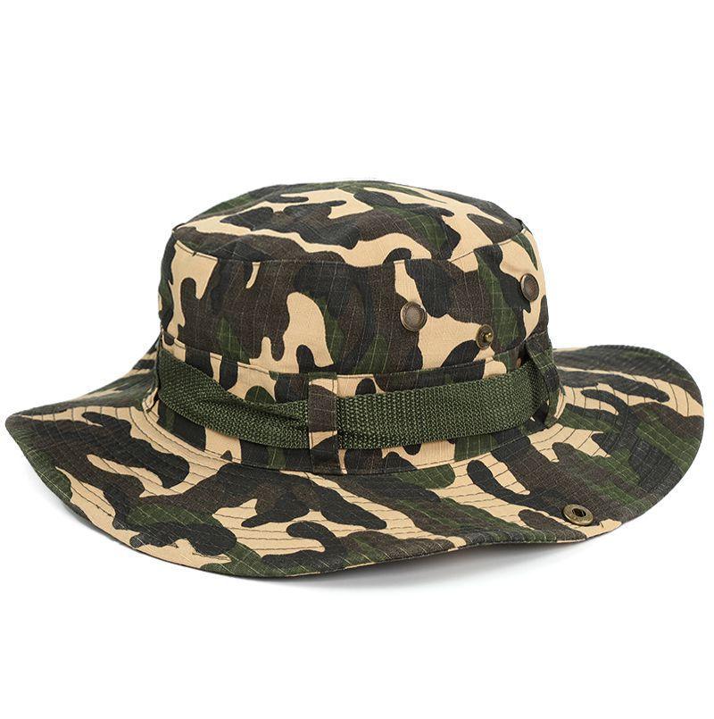 Unisex Camouflage Outdoor Bucket Hat Foldable Breathable Sun Cap