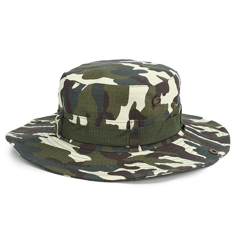 Unisex Camouflage Outdoor Bucket Hat Foldable Breathable Sun Cap