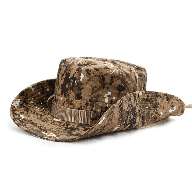 Unisex Camouflage Outdoor Bucket Hat Foldable Breathable Sun Cap