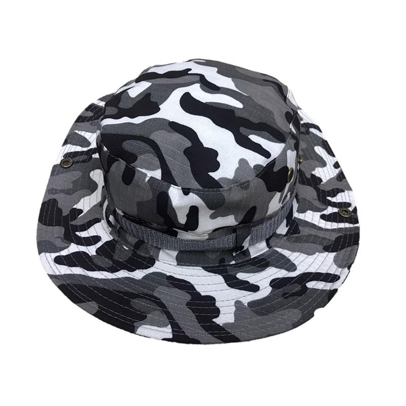 Unisex Camouflage Outdoor Bucket Hat Foldable Breathable Sun Cap
