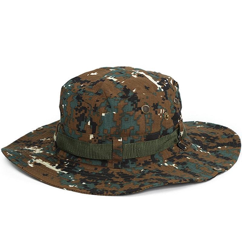 Unisex Camouflage Outdoor Bucket Hat Foldable Breathable Sun Cap
