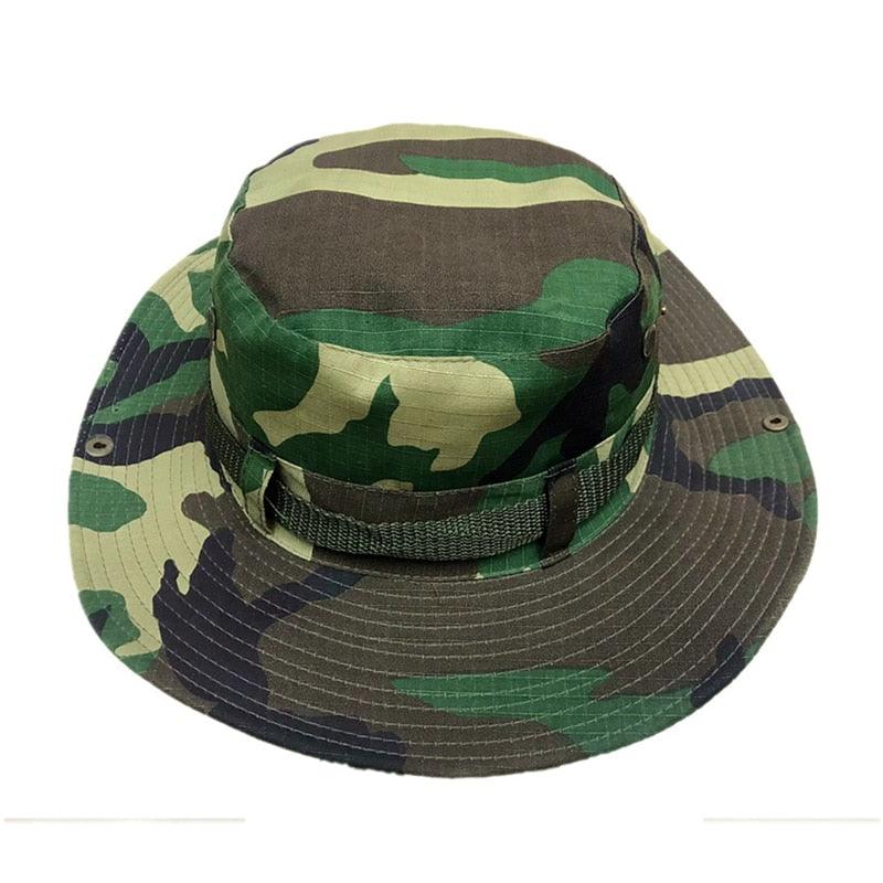 Unisex Camouflage Outdoor Bucket Hat Foldable Breathable Sun Cap